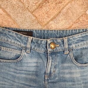Gucci Women's Light Blue High Rise Jeans